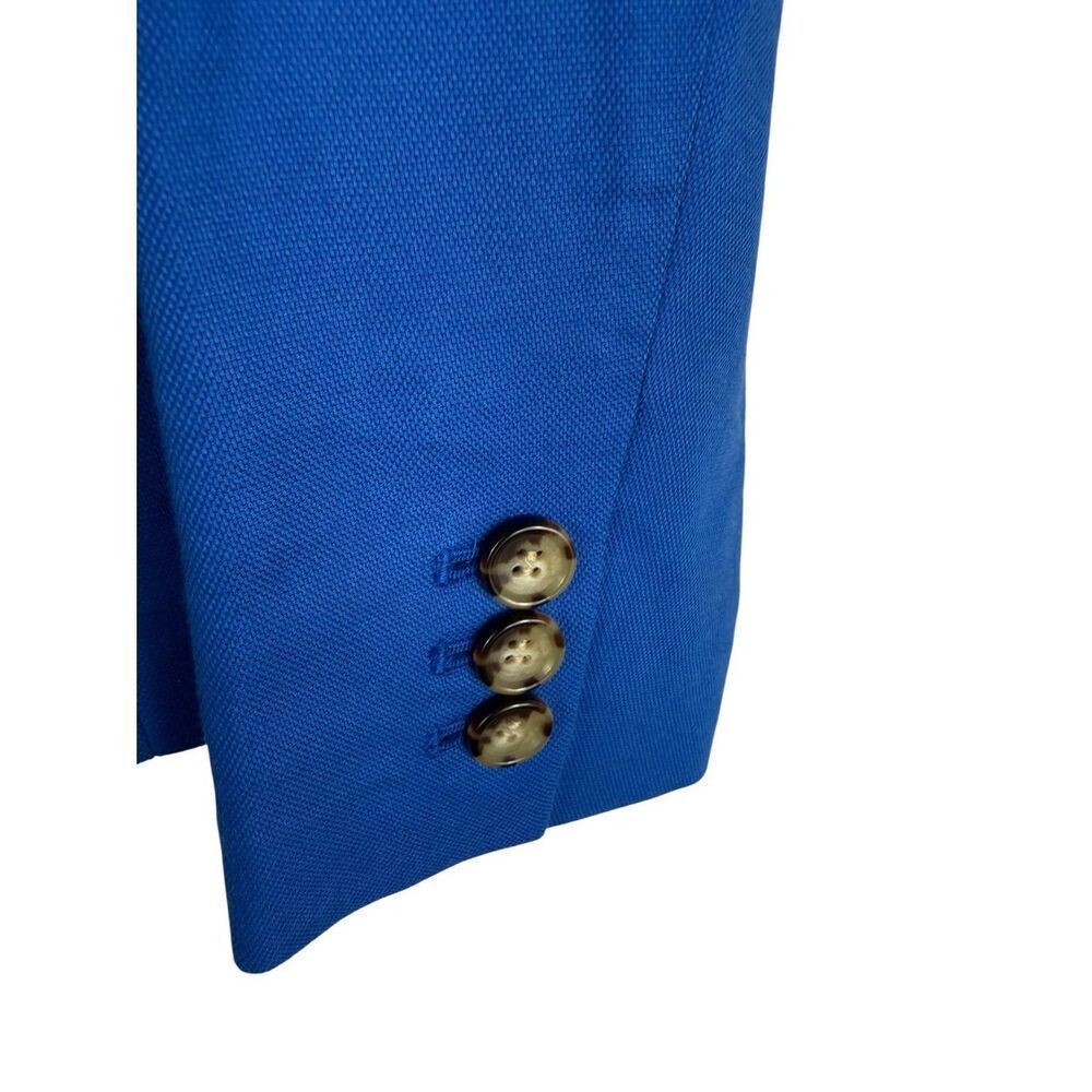Talbots Bright Blue Linen Jacket- Size 6P - Picture 2 of 7